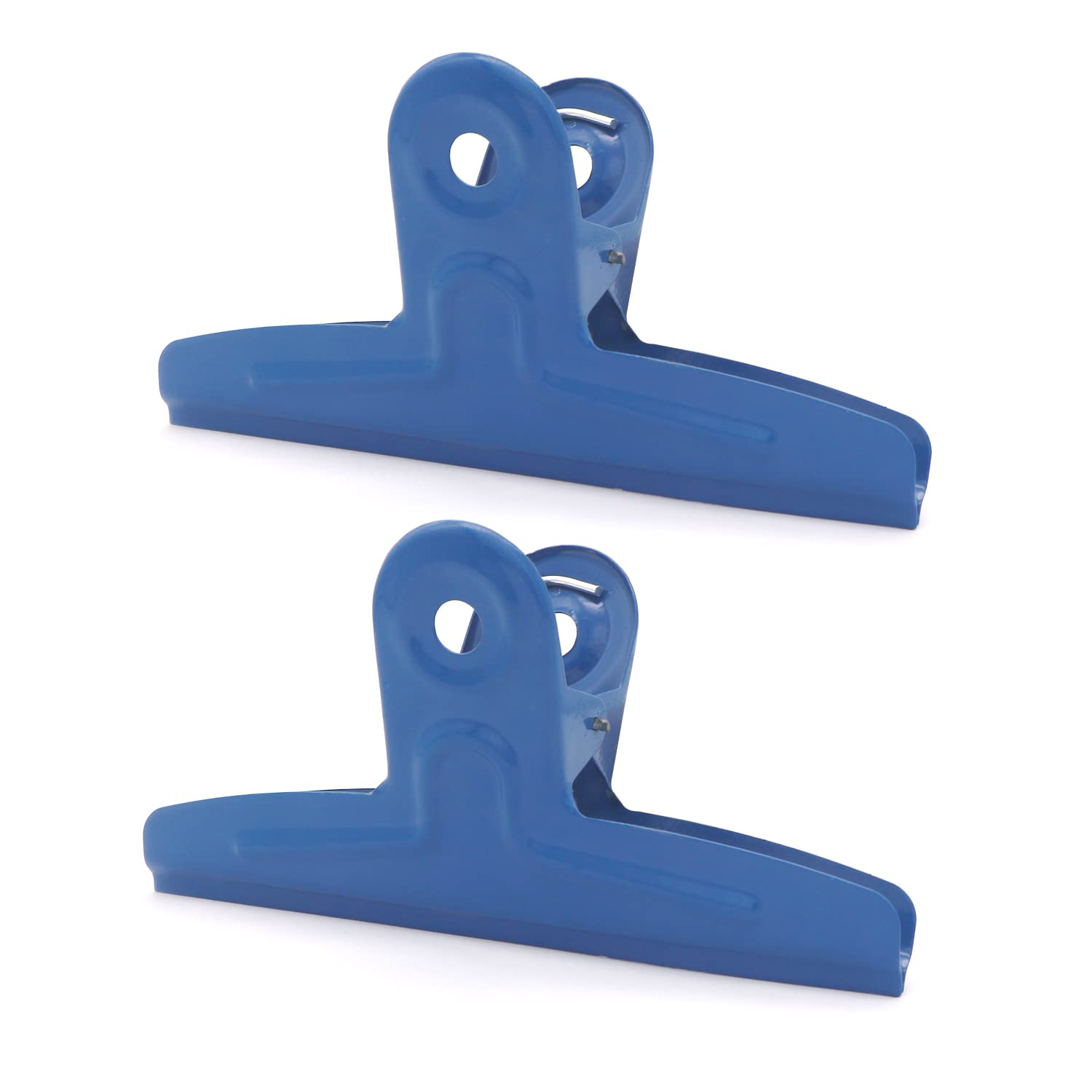 Gukbiay Extra Large Bull Clips 2 Pack 20 Cm Blue Stainless Steel Clips Jumbo Paper Clamps For Drawing Board Poster Clamping Bag